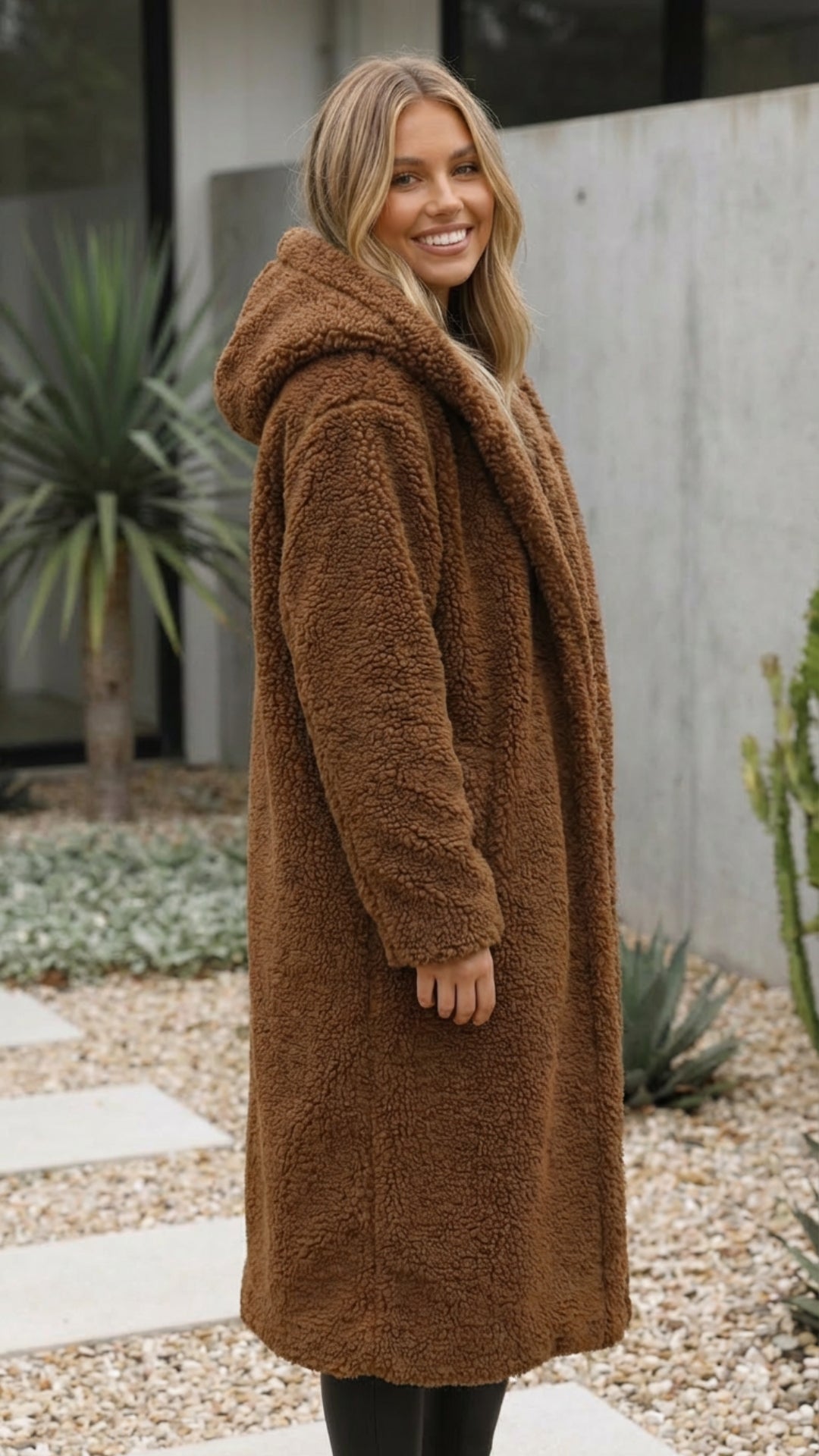 Women’s Long Faux Fur Teddy Coat