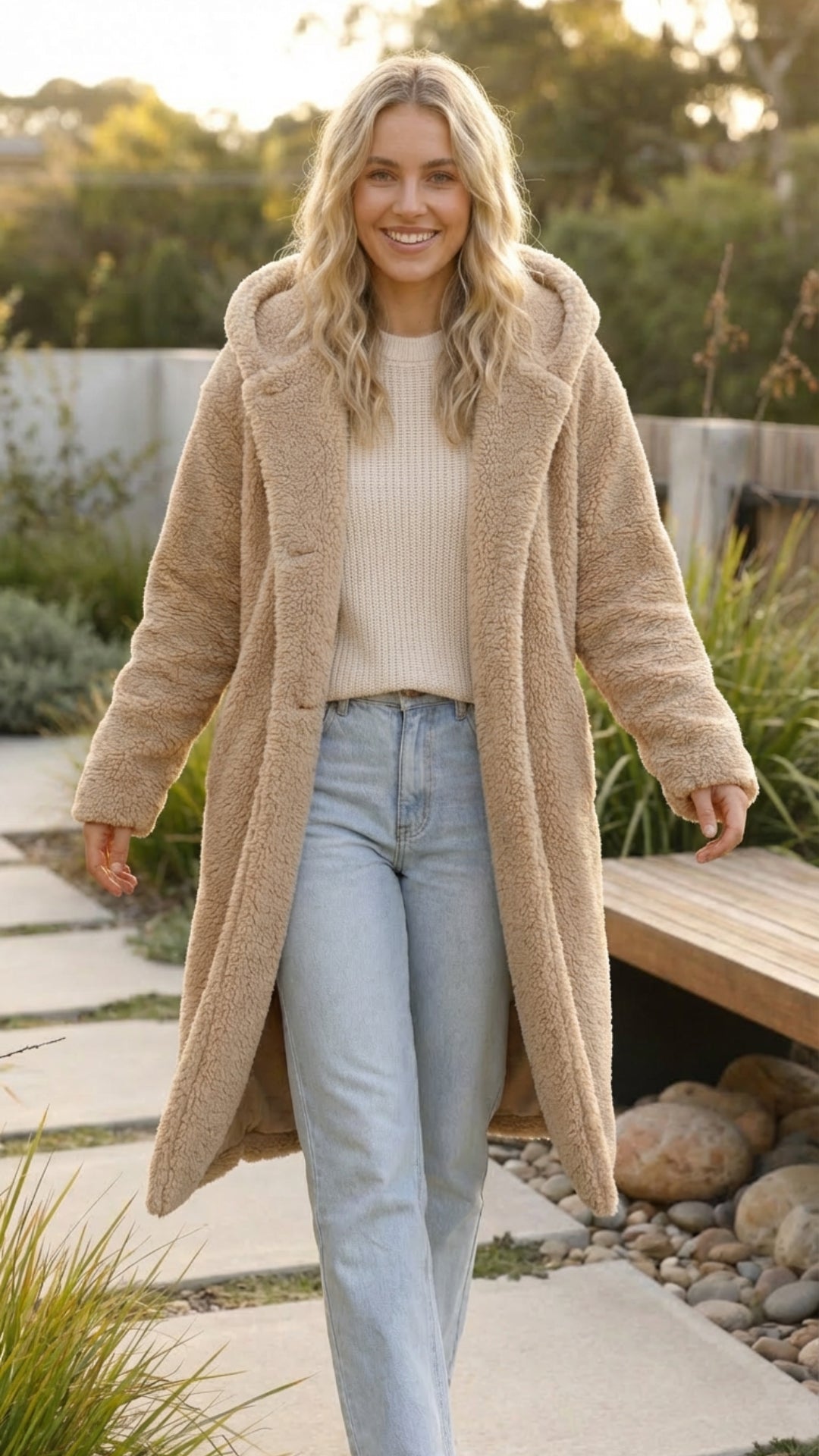 Women’s Long Faux Fur Teddy Coat
