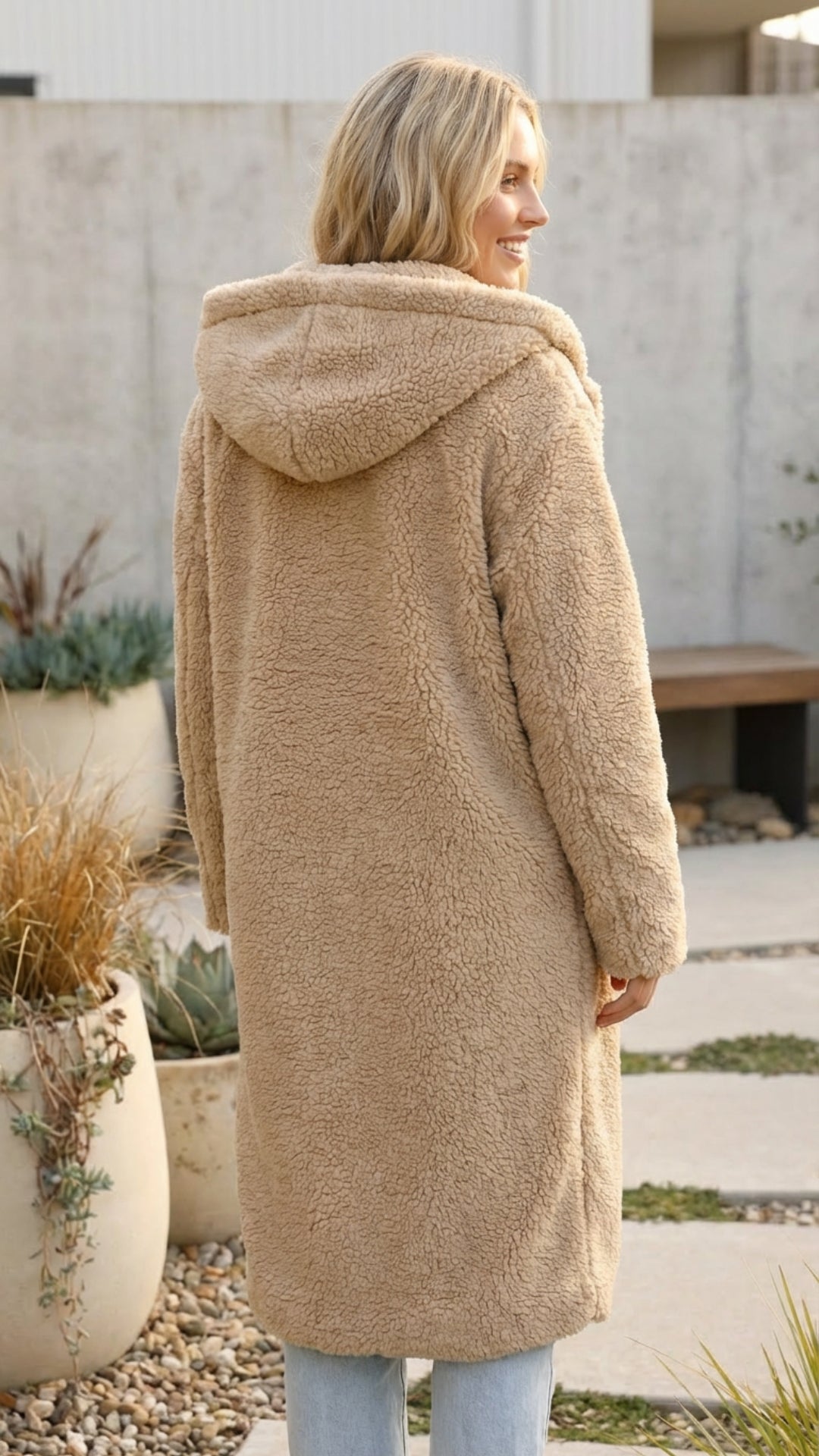 Women’s Long Faux Fur Teddy Coat