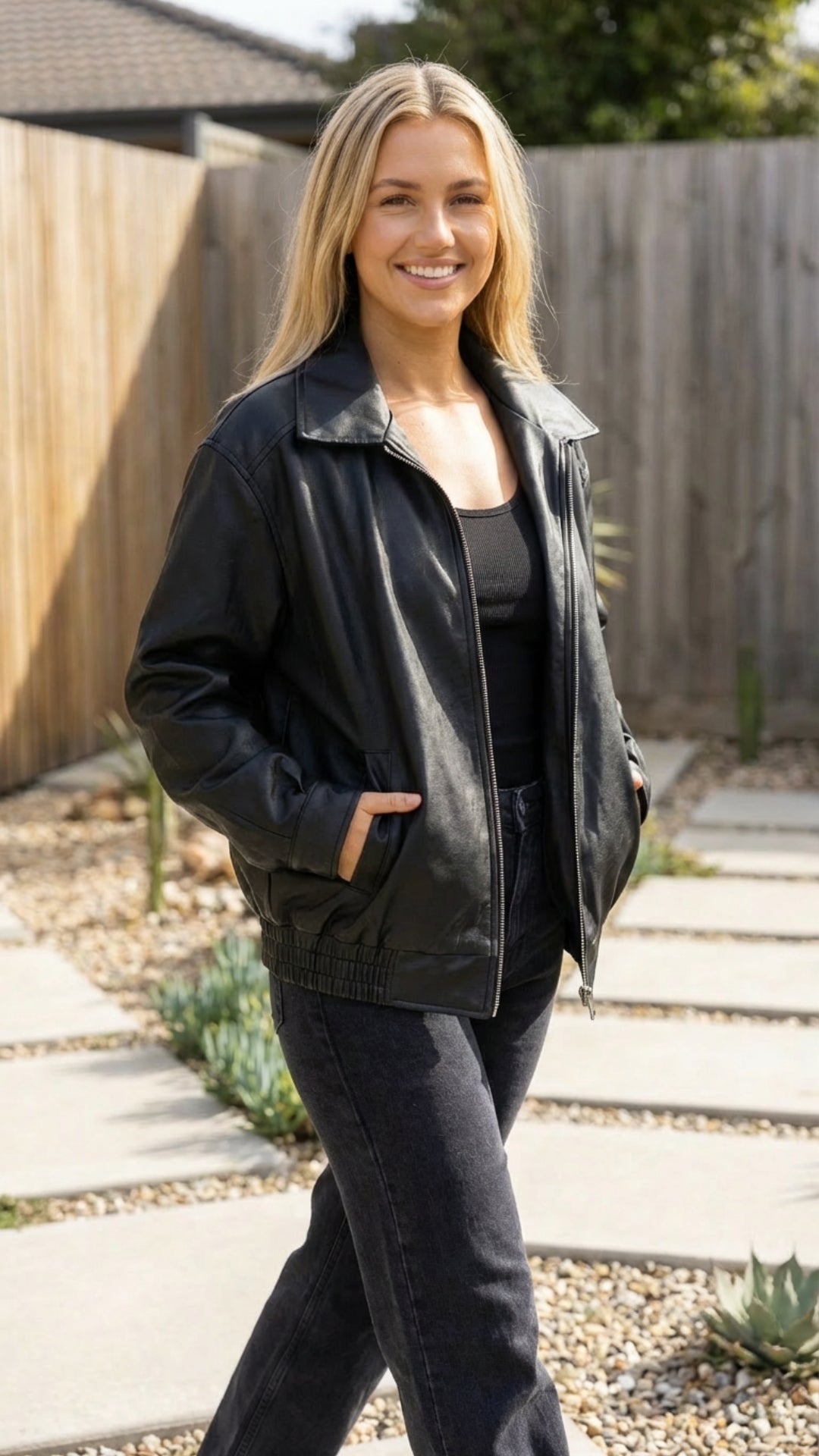 Women’s Oversized Zip Up Bomber Jacket