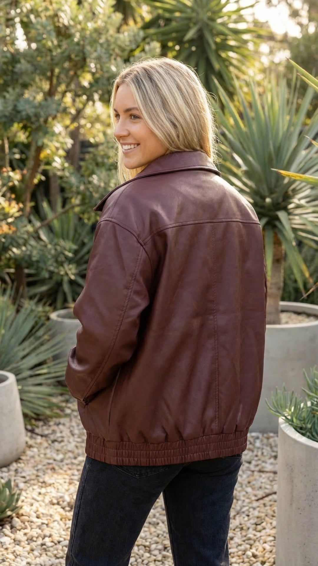 Women’s Oversized Zip Up Bomber Jacket