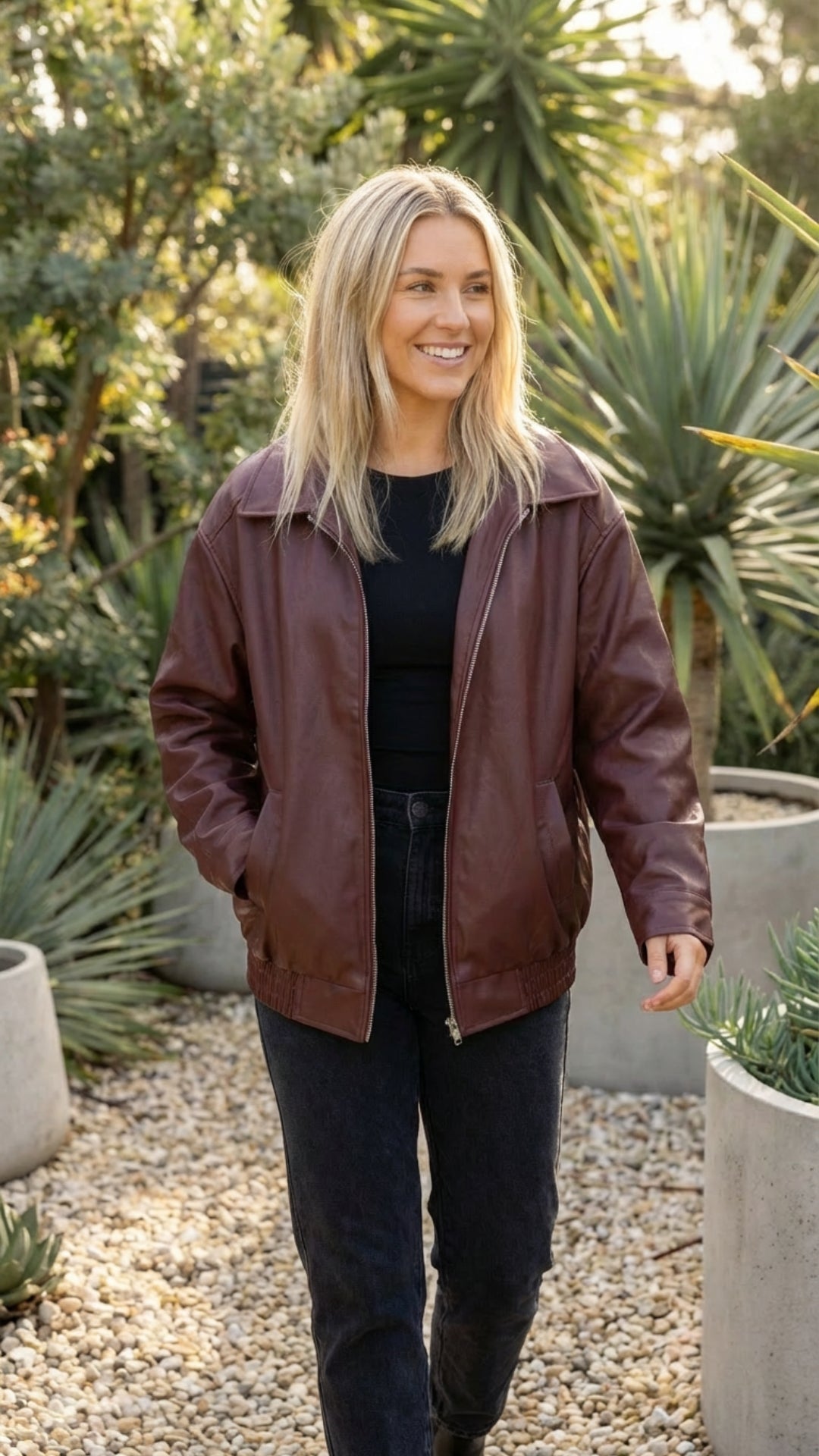 Women’s Oversized Zip Up Bomber Jacket