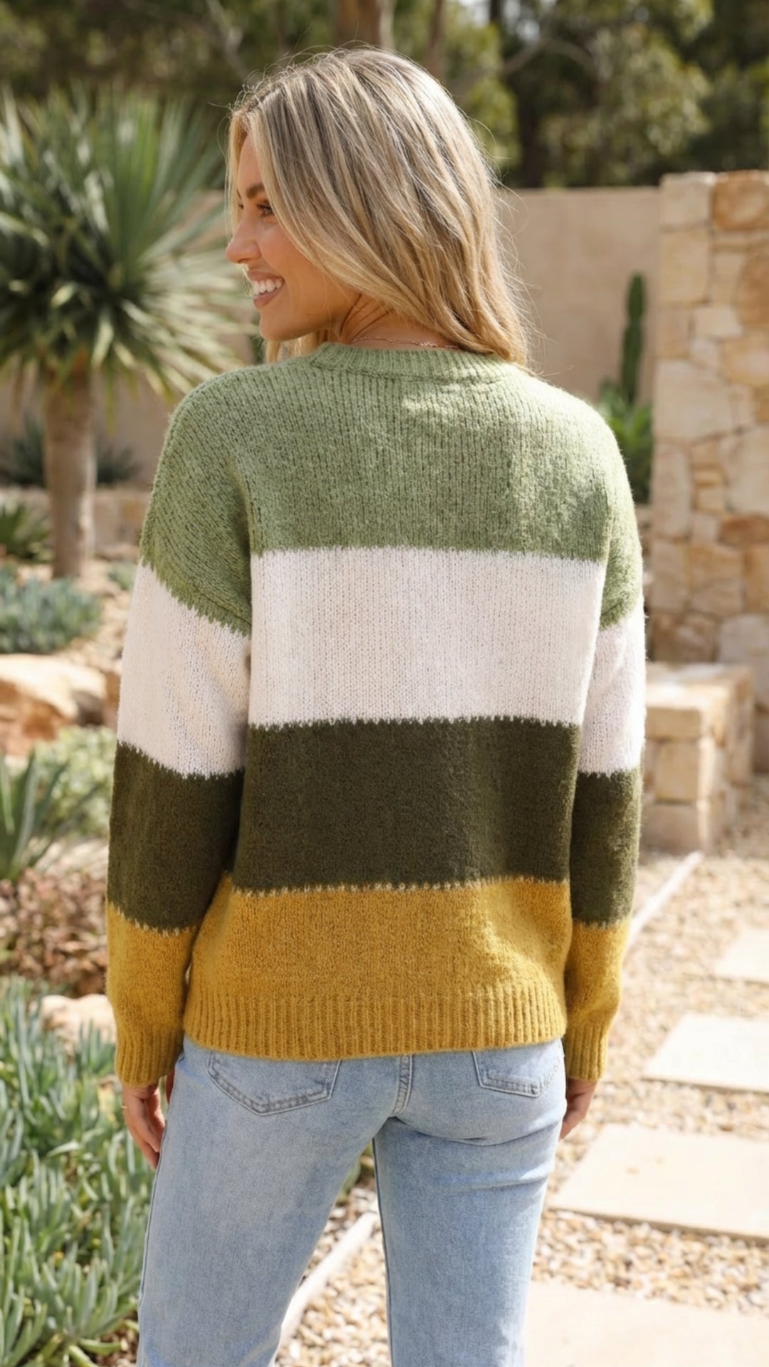 Women’s Striped Knit Sweater Pullover