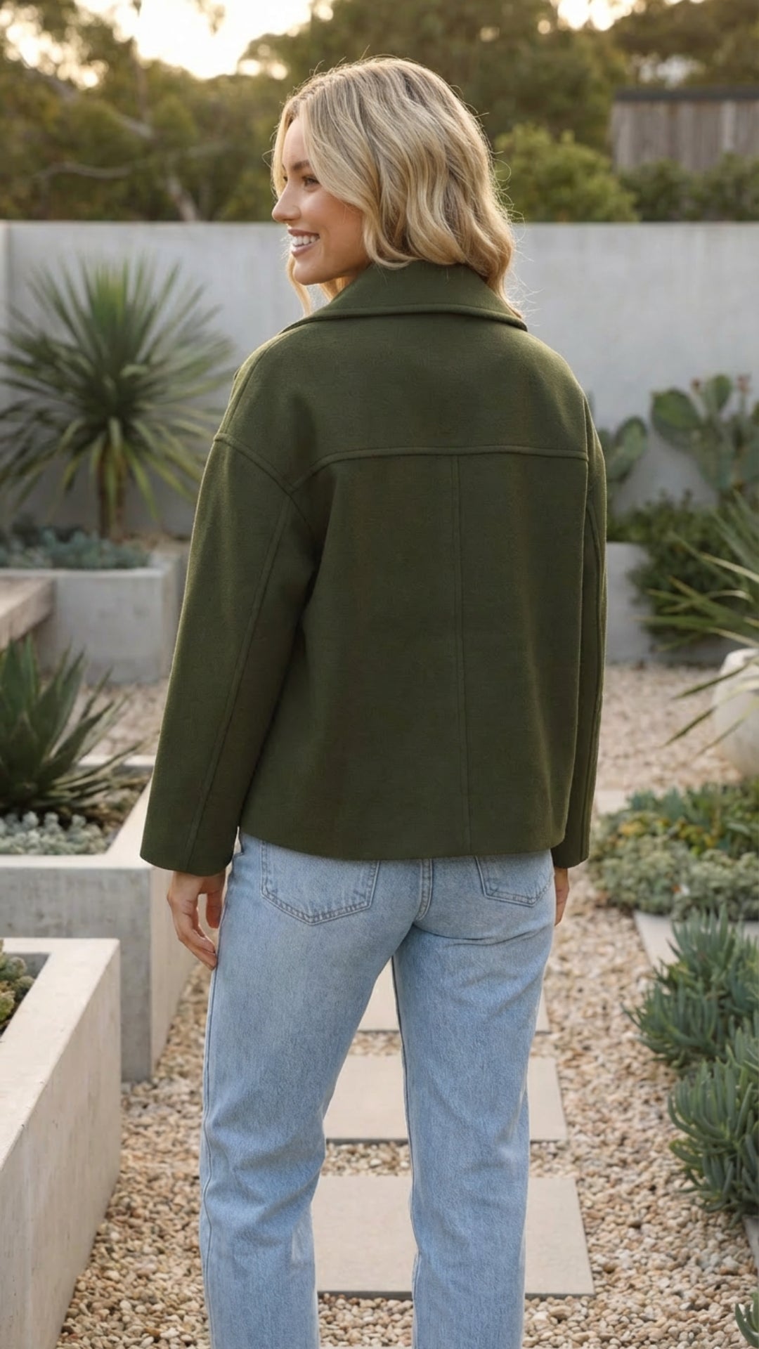Women's Autumn Double-Breasted Cropped Jacket