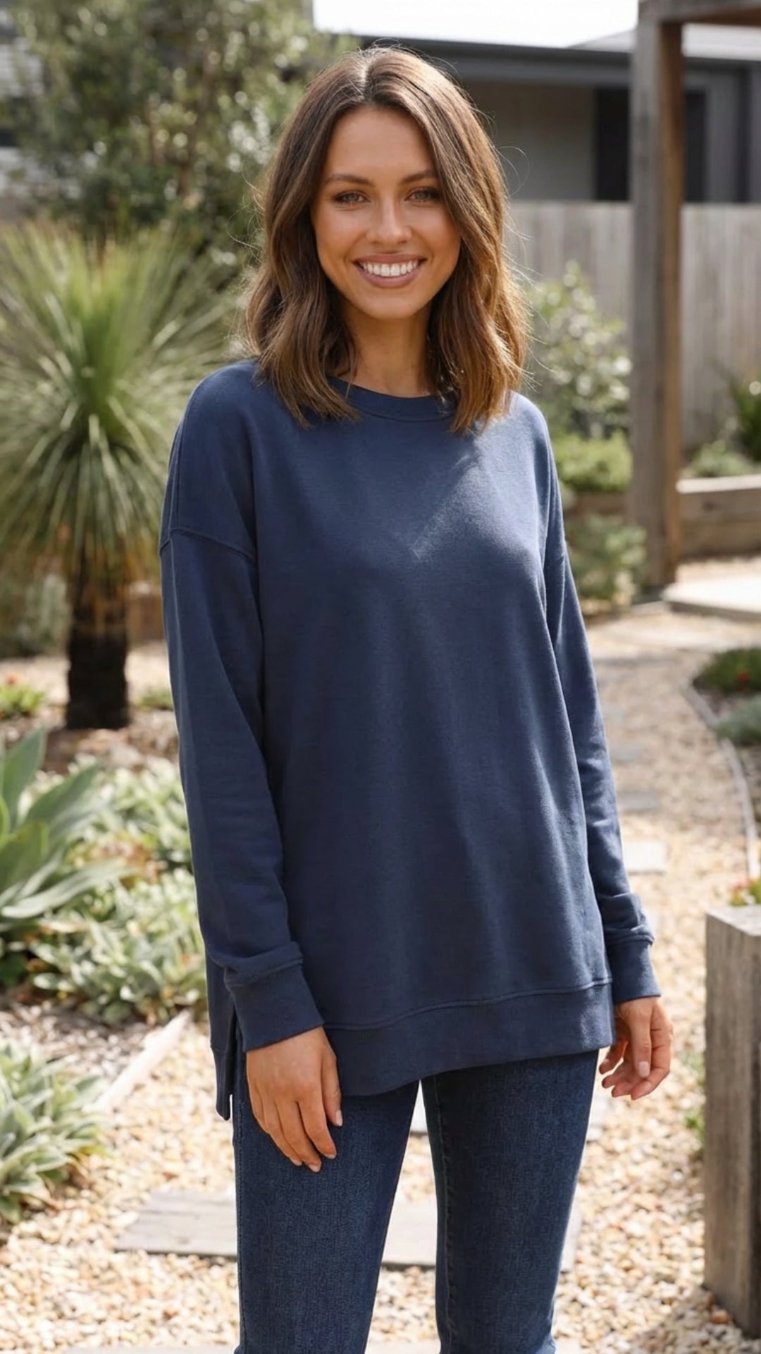 Women's Crew Neck Plain Sweatshirt
