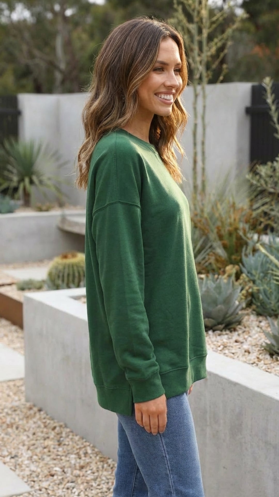 Women's Crew Neck Plain Sweatshirt