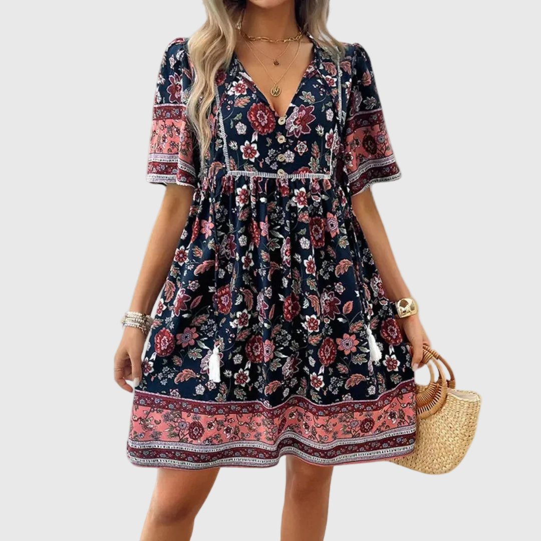 Kristie | Elegant Mini Floral Dress