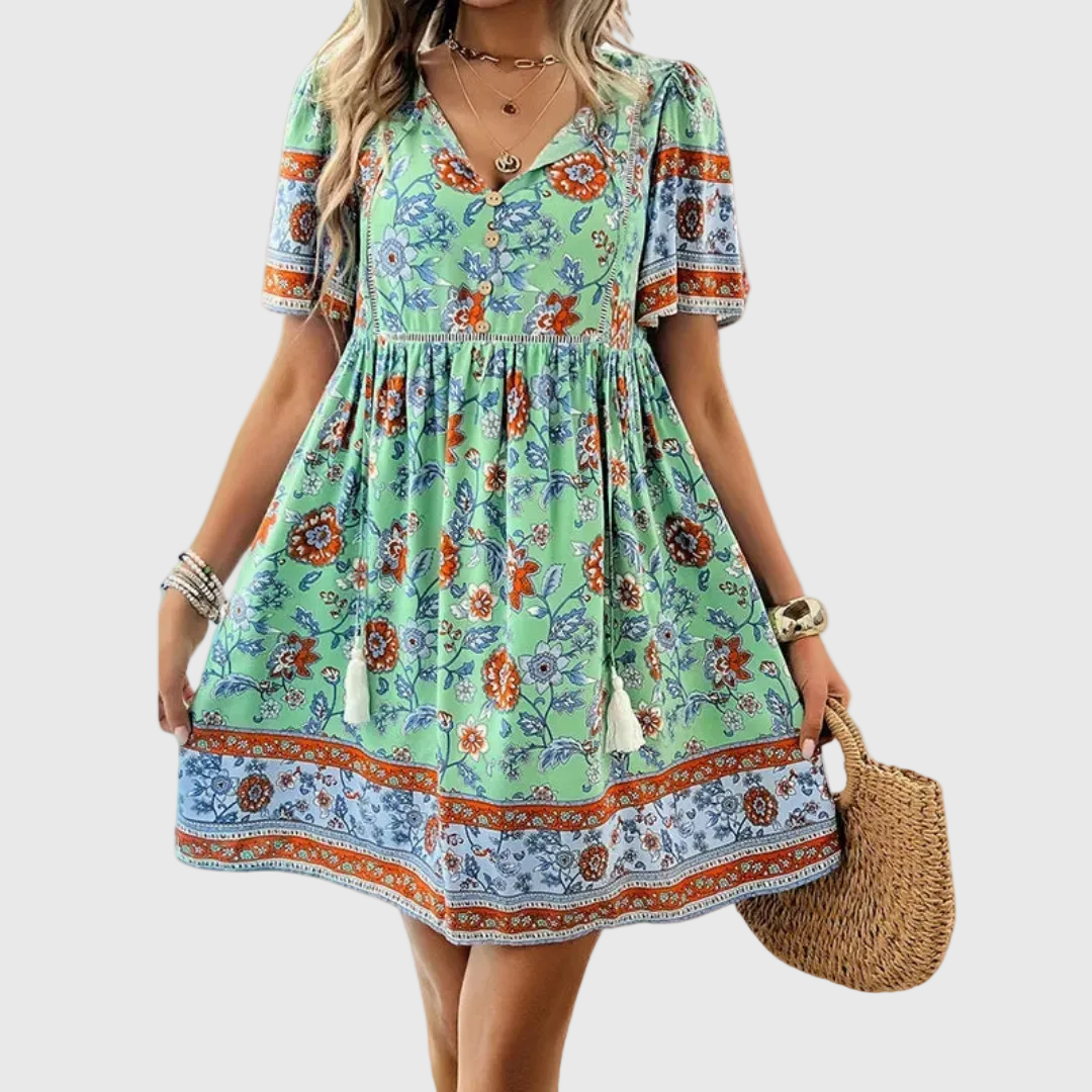Kristie | Elegant Mini Floral Dress
