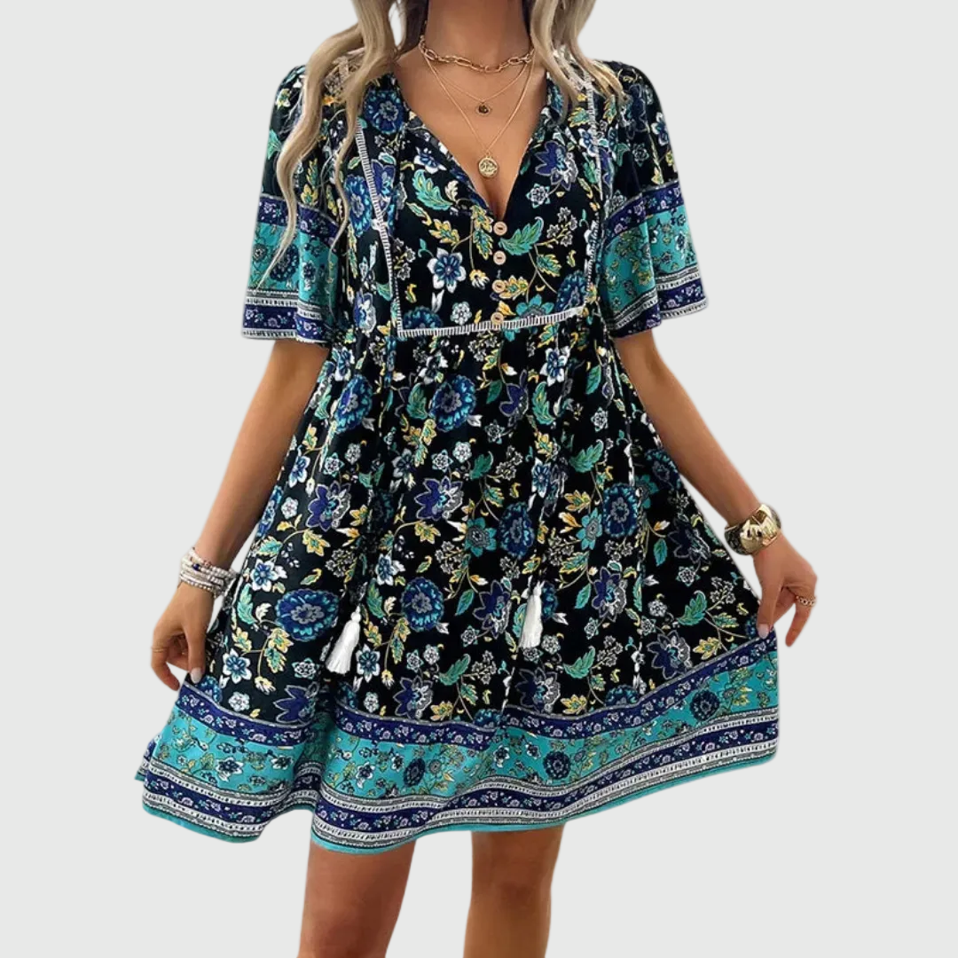 Kristie | Elegant Mini Floral Dress