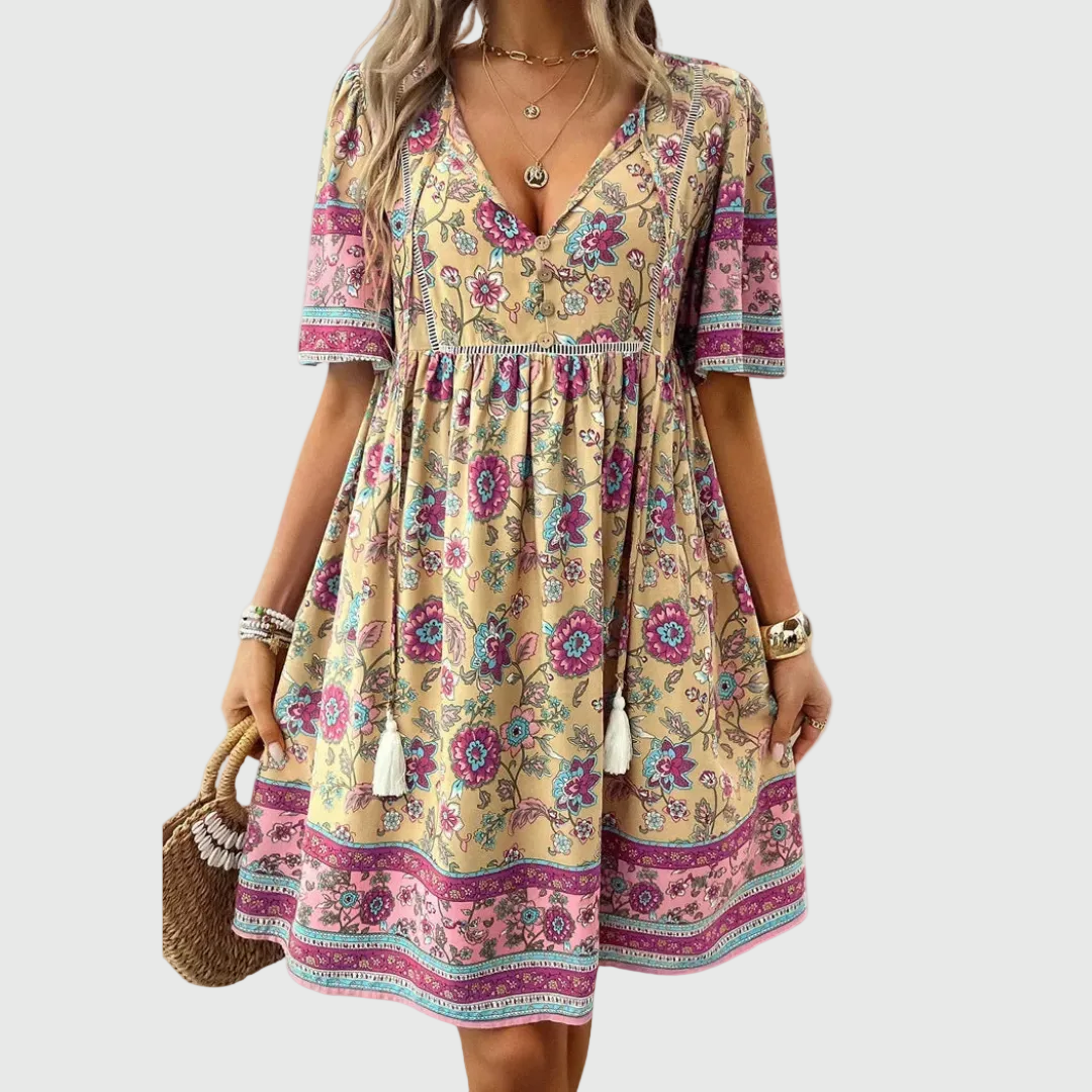 Kristie | Elegant Mini Floral Dress