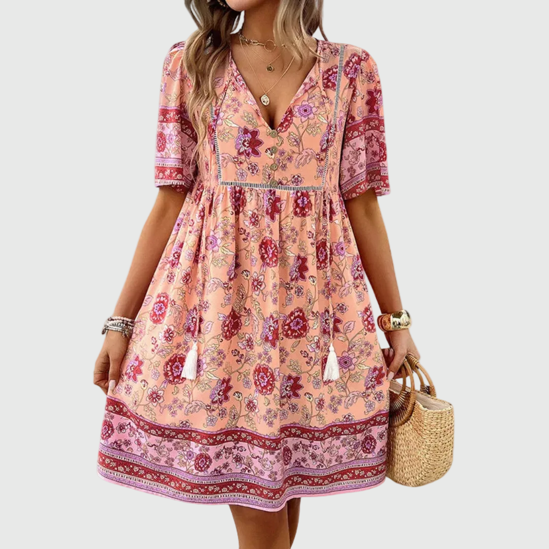 Kristie | Elegant Mini Floral Dress
