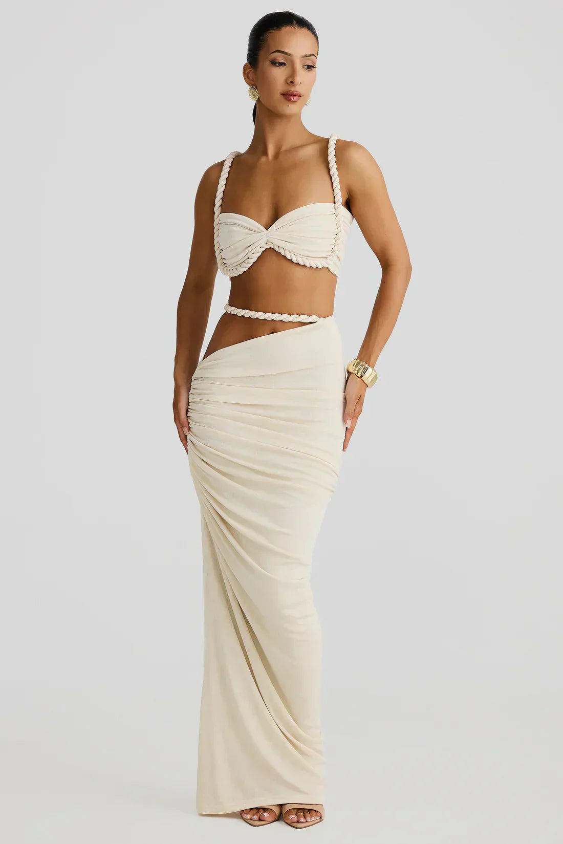 AURISTRA – ZENAYA TWISTED TWO-PIECE EVENING SET