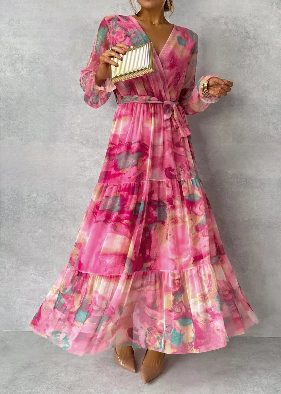 Meli | floral pattern wrap dress