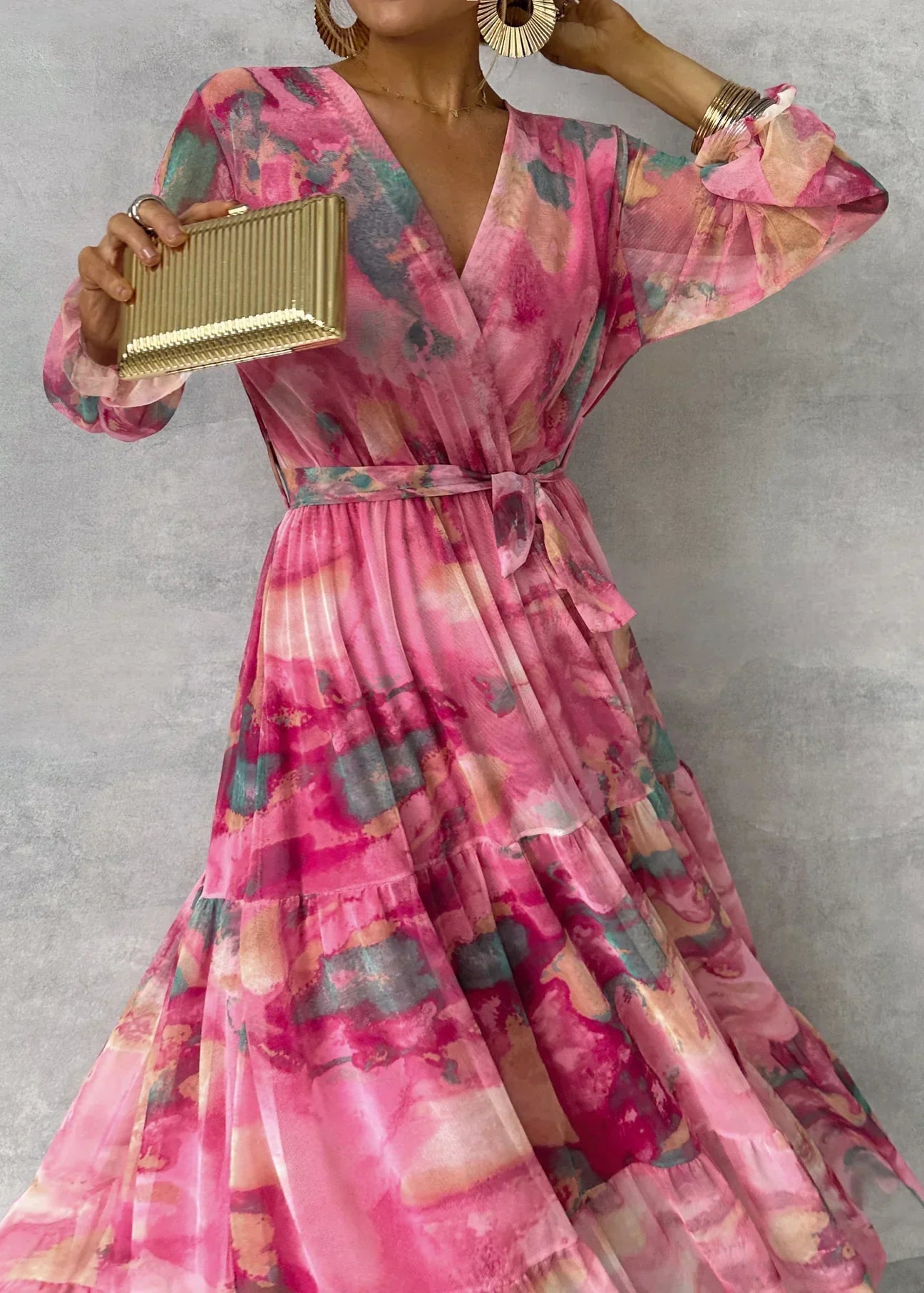 Martha | Wrap Dress with Floral Pattern