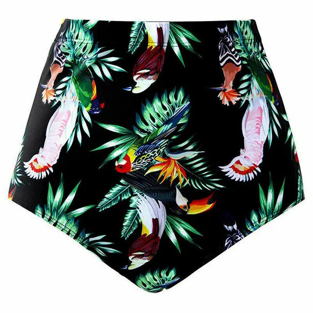 Finja - Women's High-Waisted Floral Bikini Bottom