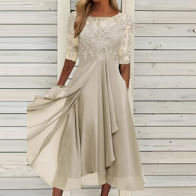 EVELYN – GRACEFUL ELEGANCE LACE EVENING DRESS