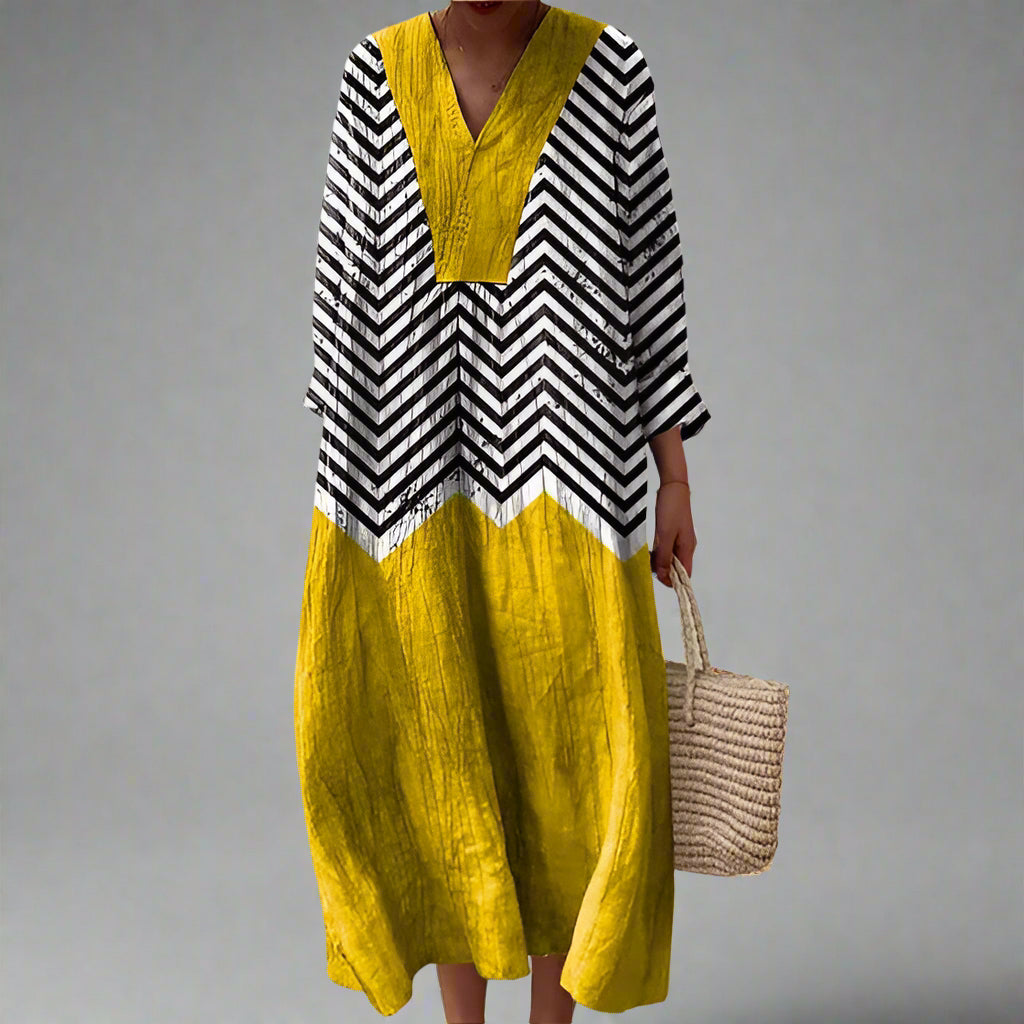 Emma | Geometric flow dress