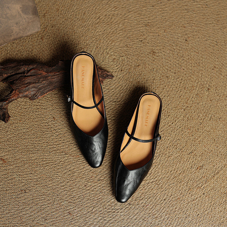 Vintage Leather Mules