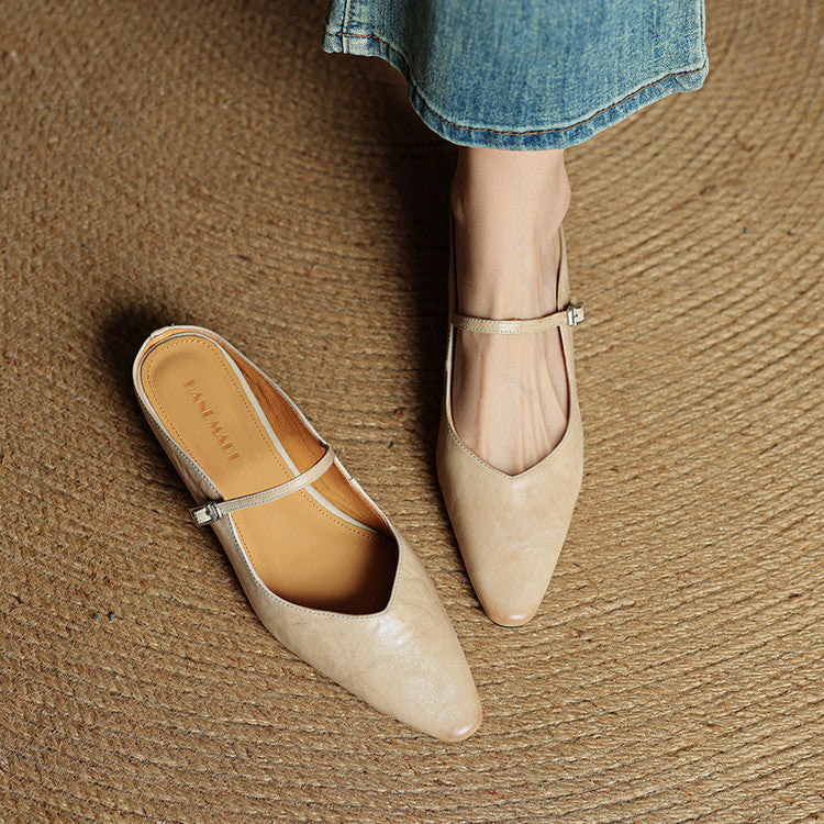 Vintage Leather Mules