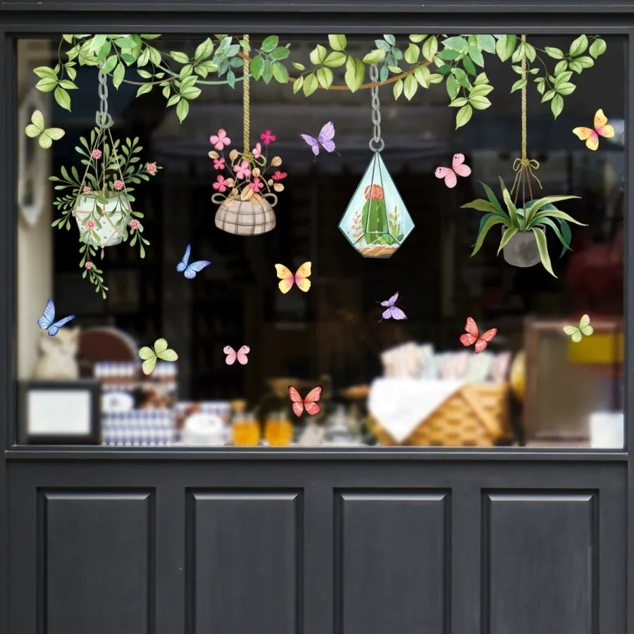 Florenza - Floral Window Stickers for a Spring Home Refresh (2+1 Free)