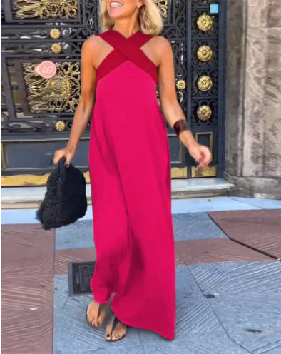 DELPHINE | DRESS WITH CROSS CUT