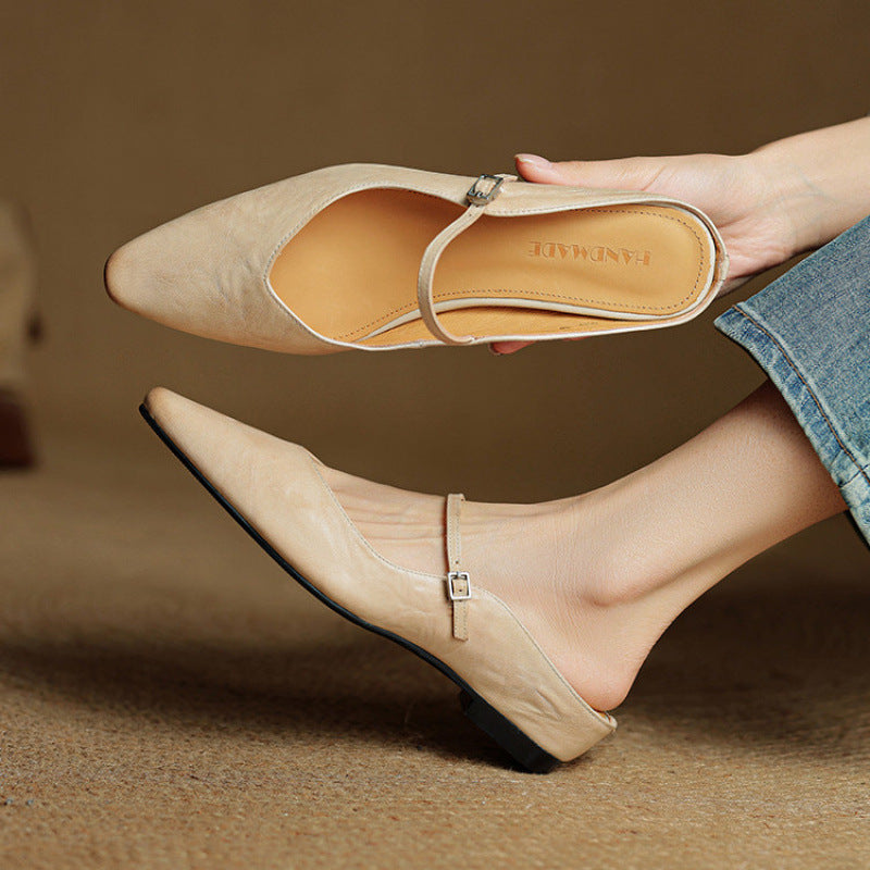Vintage Leather Mules