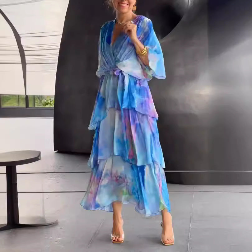 Stella & Grace™ |Layered Floral Sun Dress