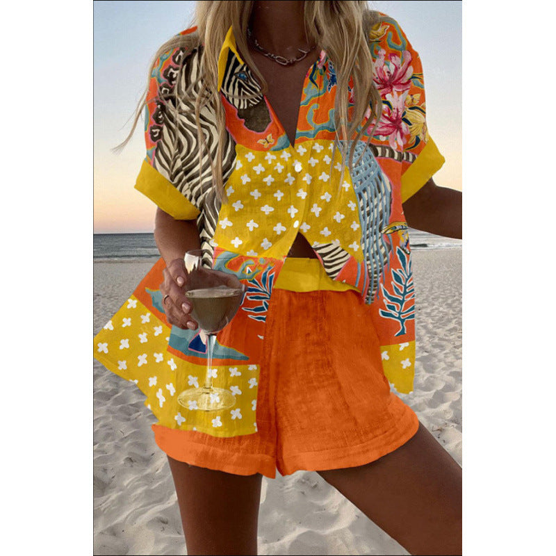 Sophia | Relaxed Shirt & Shorts Set