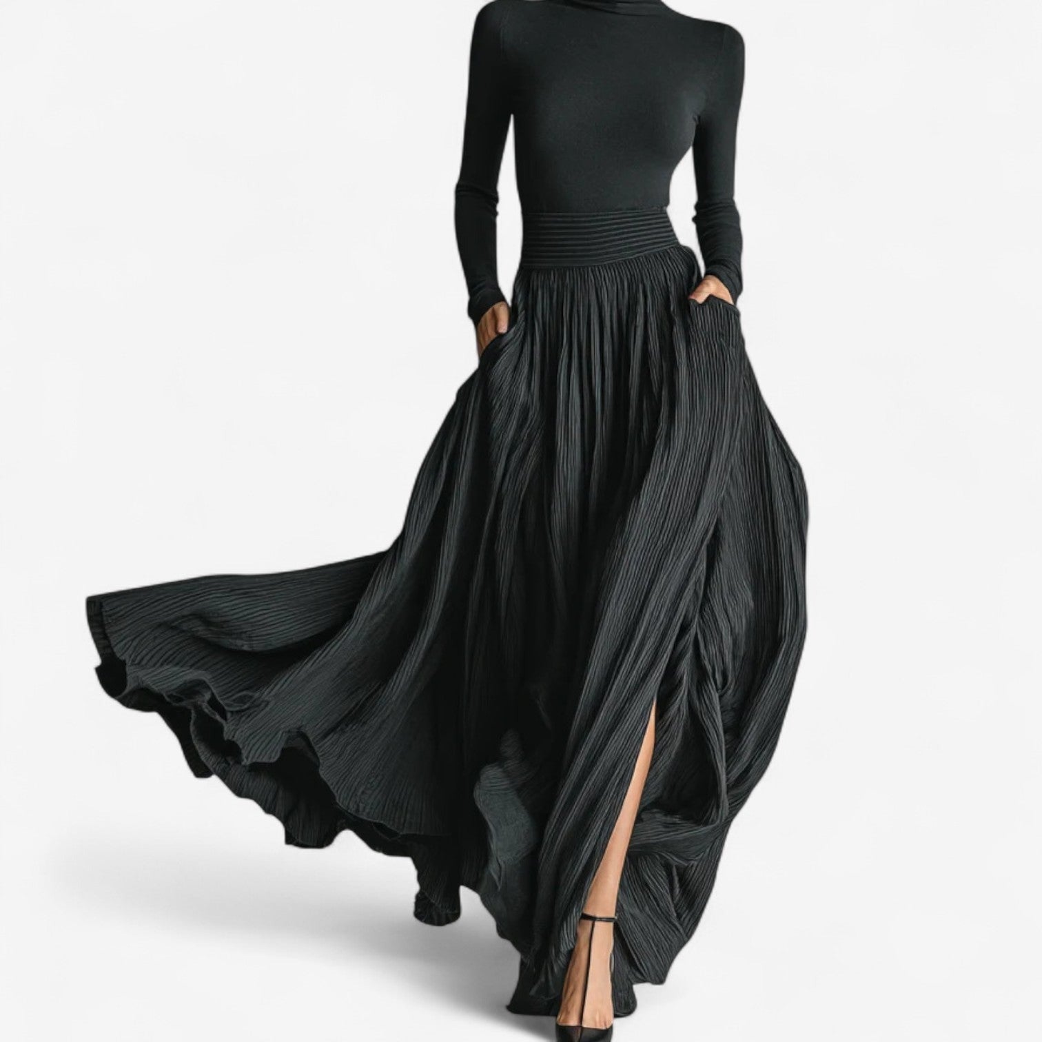 Linara - Women's High Waisted Maxi Skirt