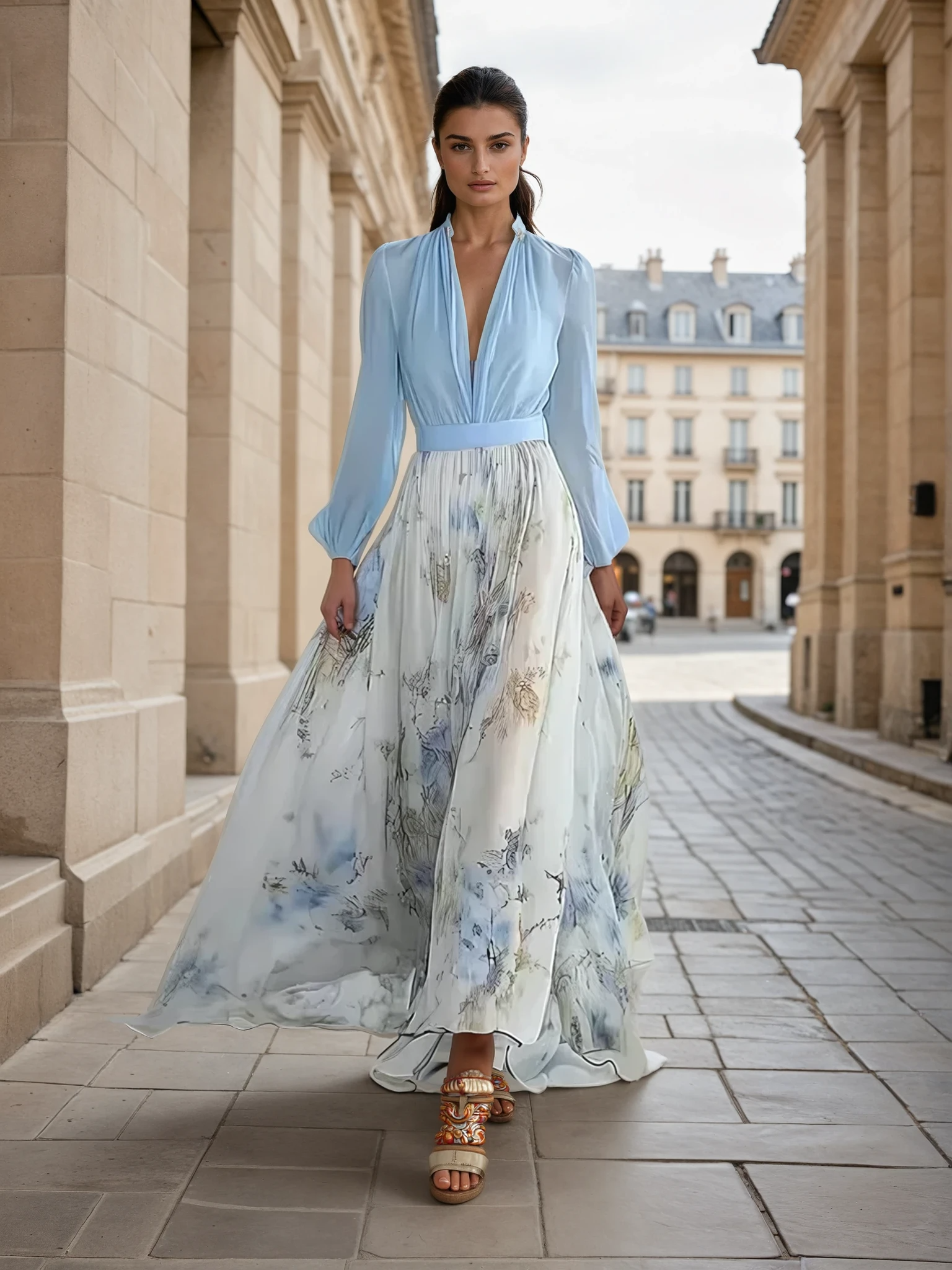 Peniel™ | Abito Maxi Floreale Elegante