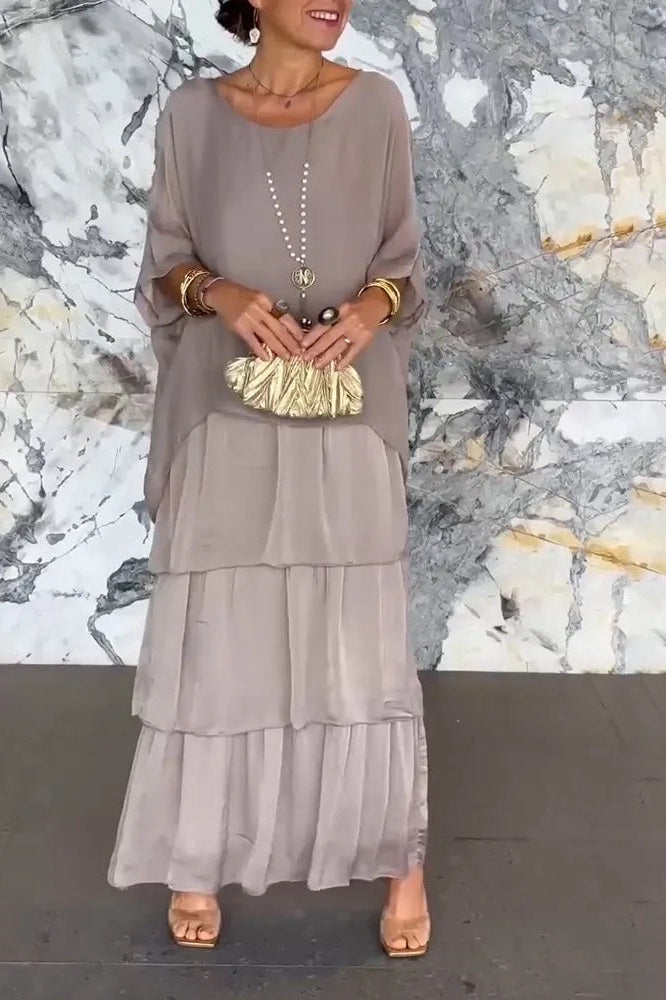 Judith Layered Dress - Gray
