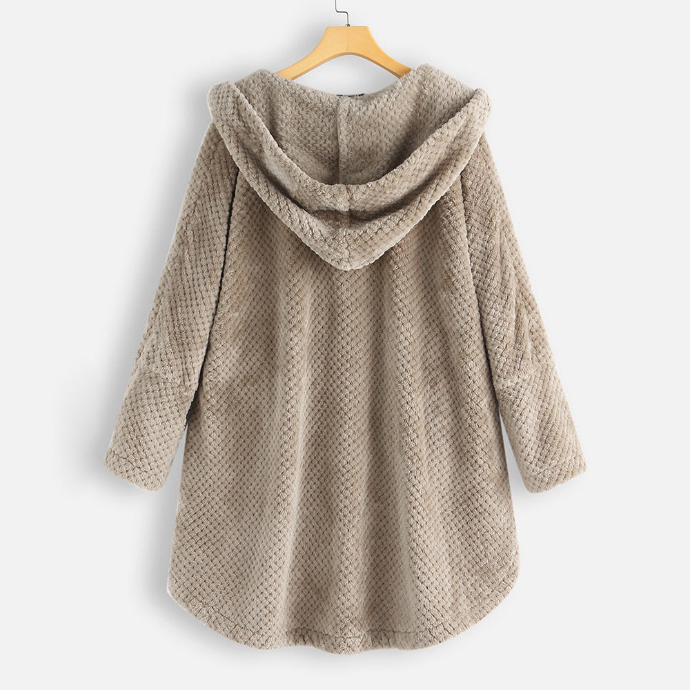 MIRA – COZY HOODED BUTTON JACKET