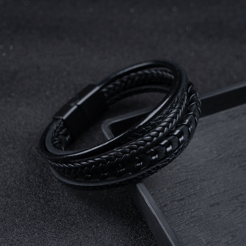 RuneCraft - Leather Braided Viking Bracelet