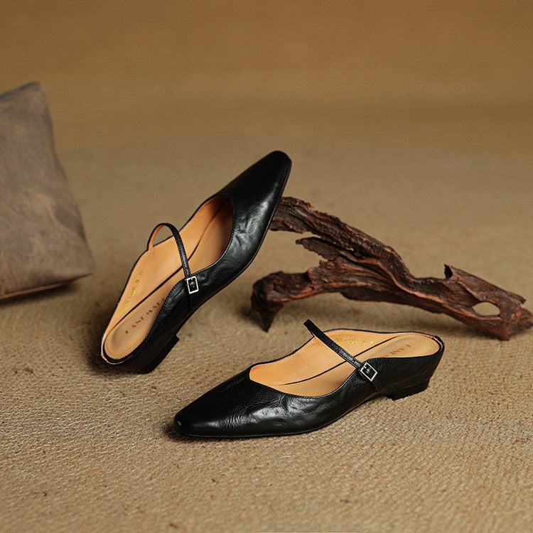 Vintage Leather Mules
