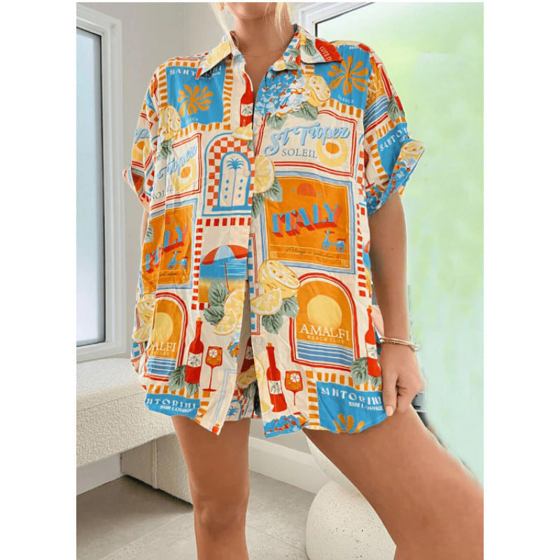 Sophia | Relaxed Shirt & Shorts Set