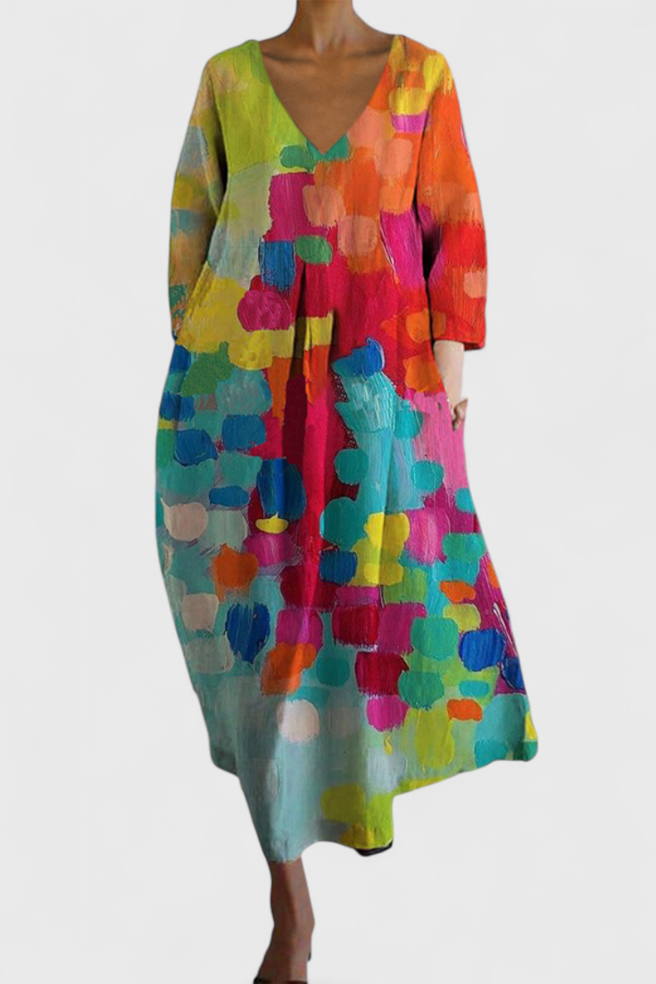 NAOMI – ART BLOOM MIDI DRESS