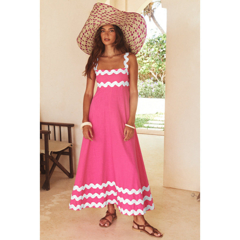 Wrenley - Boho Slash Neck Maxi Dress