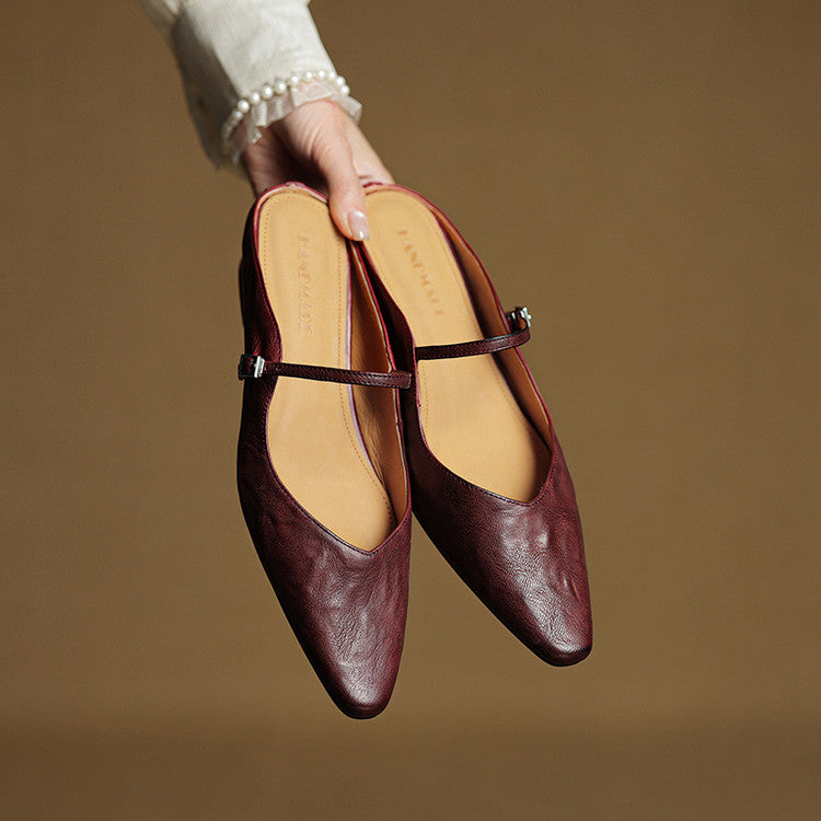 Vintage Leather Mules