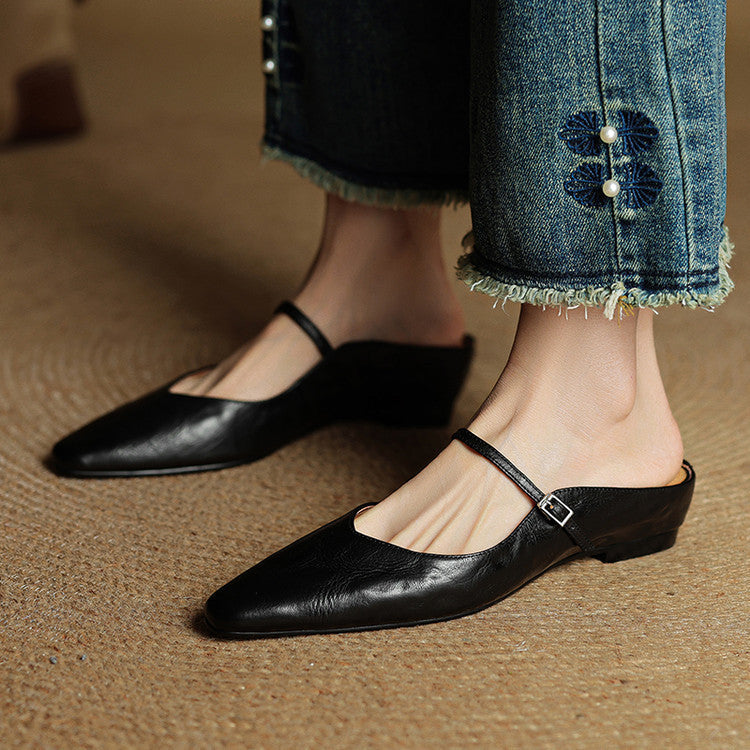 Vintage Leather Mules