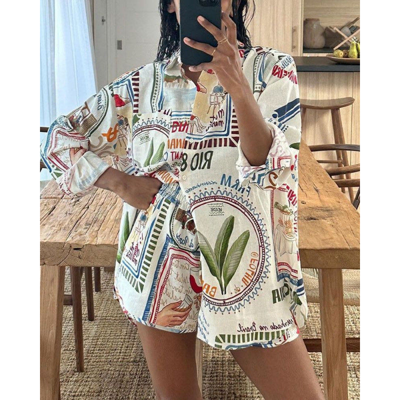 Sophia | Relaxed Shirt & Shorts Set