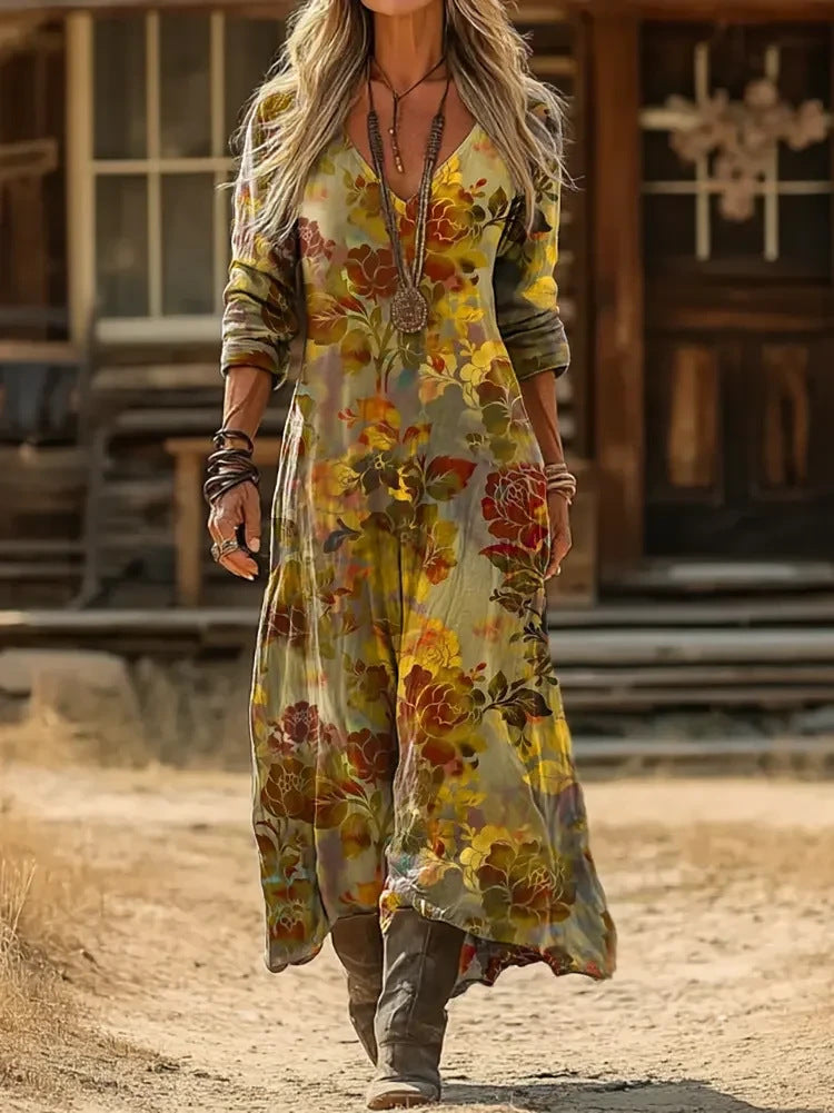 Bailey | Long Sleeve Vintage Casual Dress