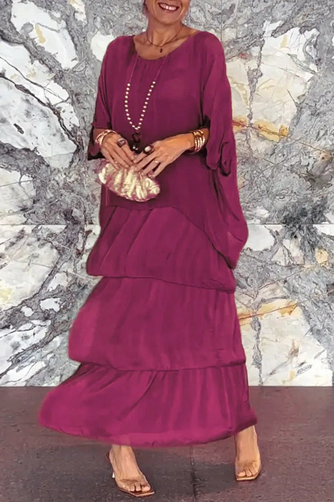 Judith Layered Dress - Red