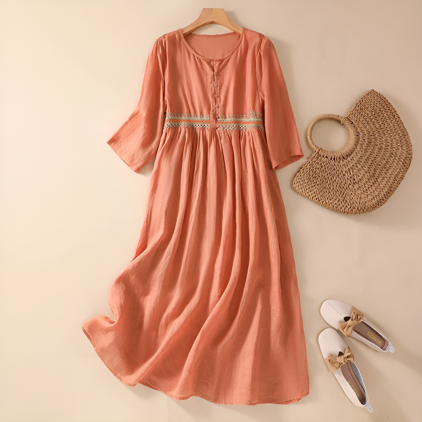 Lina™ - Embroidered Dress