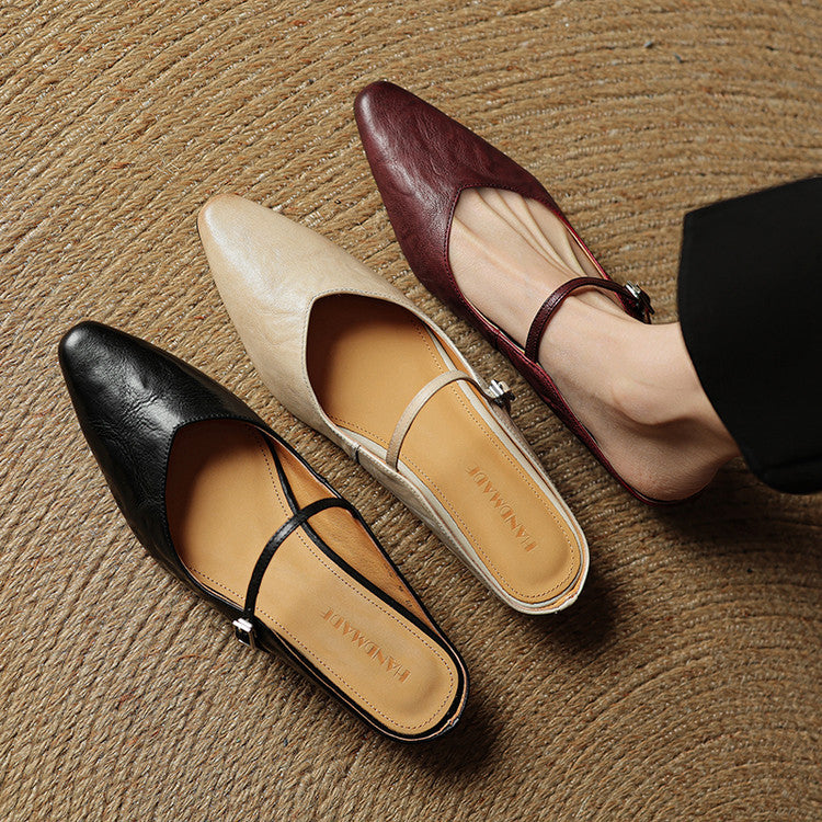Vintage Leather Mules