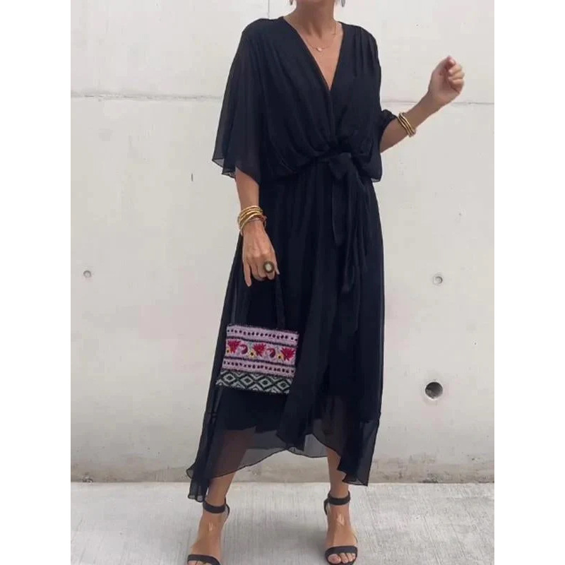 Hally™ Casual Chiffon Dress