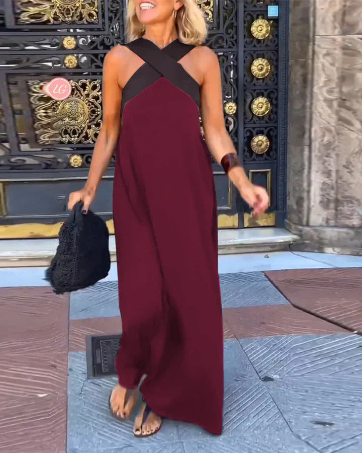 DELPHINE | DRESS WITH CROSS CUT