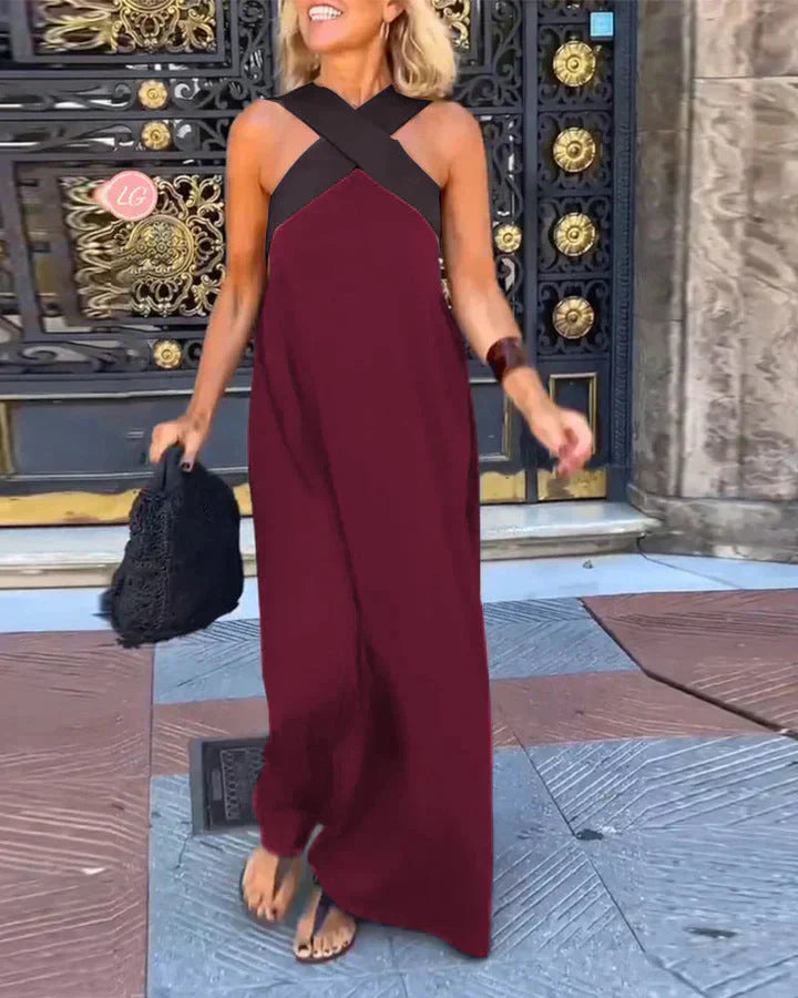 Quirine™ | Wrap-Front Maxi Dress.