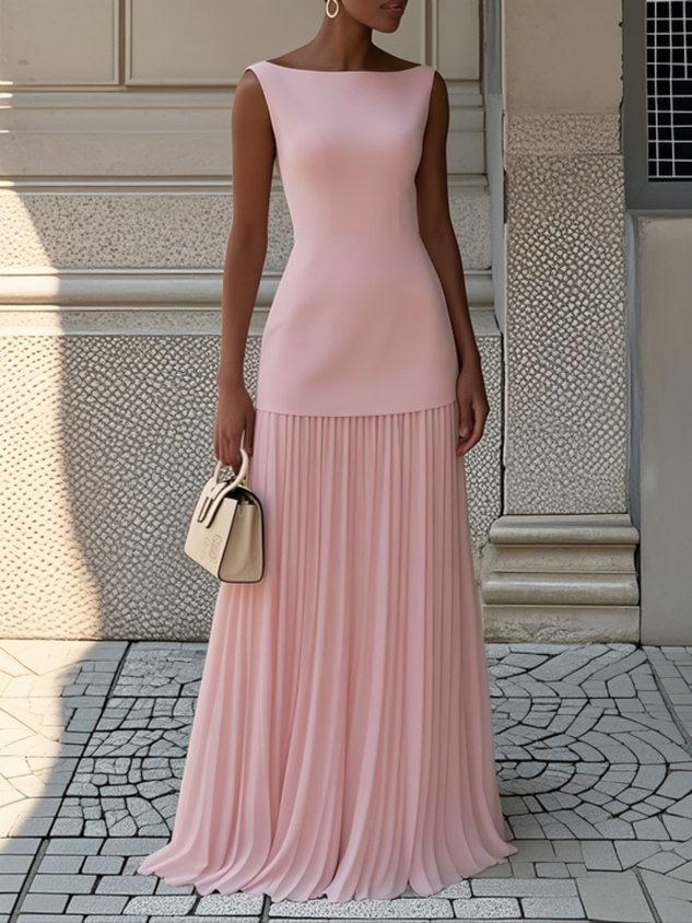 Complete Two-Piece Pleated Sky Blue - Timeless Elegance