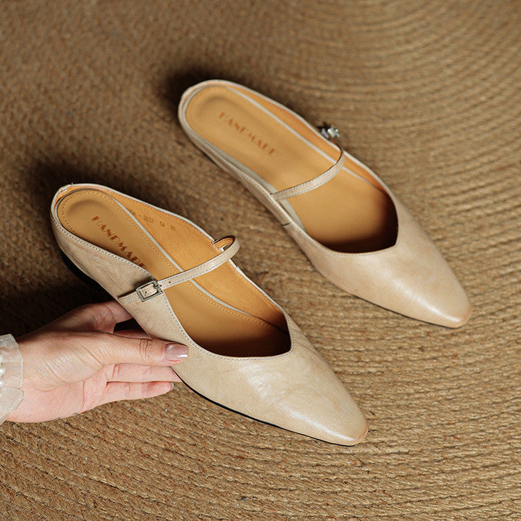Vintage Leather Mules