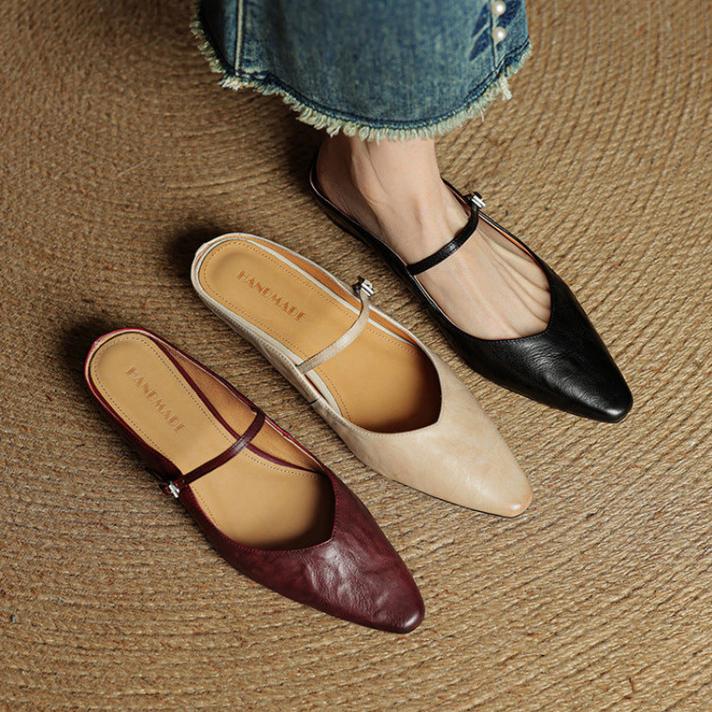 Vintage Leather Mules